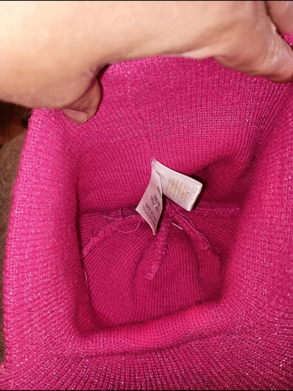 Dora Pink Sparkle Knit Cap with Visor